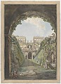 Villa Farnese, Giovanni Volpato  Italian, Etching, with watercolor and gouache