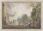 Villa Borghese, Giovanni Volpato  Italian, Etching, with watercolor and gouache