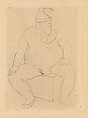 Seated Saltimbanque, Pablo Picasso (Spanish, Malaga 1881–1973 Mougins, France), Drypoint