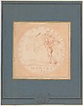 Design for a Medal: Marine 1758, Edme Bouchardon (French, Chaumont 1698–1762 Paris), Red chalk; red chalk wash surrounding design