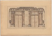 Room elevation, Anonymous, French, 20th century  French, Graphite and pen and brown ink