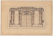 Room Elevation, Anonymous, French, 20th century  French, Graphite and pen and brown ink