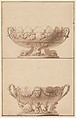 Two designs for wine coolers, Anonymous, French, 18th century French, Pen and brown ink and brush and brown wash