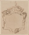 Design for a Frame Surmounted by a Lamp, Showing Two Alternative Ideas, Anonymous, Italian, 17th or 18th century  Italian, Pen and gray ink
