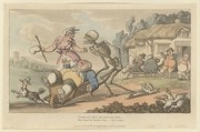 The Sot (The English Dance of Death, plate 12), Thomas Rowlandson British, Etching and aquatint with watercolor