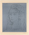 Jacqueline, Pablo Picasso (Spanish, Malaga 1881–1973 Mougins, France), Linoleum cut