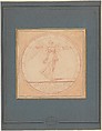 Design for medal commemorating the capture of Port Mahon, Edme Bouchardon (French, Chaumont 1698–1762 Paris), Red chalk; red chalk wash surrounding design
