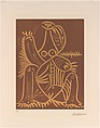 Seated Woman in Beachwear II, Pablo Picasso Spanish, Linoleum cut