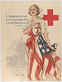 I Summon You to Comradeship in the Red Cross, Harrison Fisher American, Color lithograph