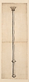 Design for a Scepter, Anonymous, German, 16th century ? German, Pen and black ink, brush and gray and brown washes