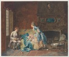 The First Babe, Jean-Georges Vibert (French, Paris 1840–1902 Paris), Watercolor
