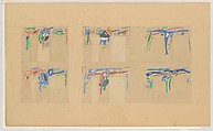 Six Designs for Abstract Wall Decorations, Fernand Léger French, Graphite and gouache