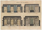 Longitudinal and Cross Sections of the Salons of the Hôtel de Montholon, Jean Jacques Lequeu (French, Rouen 1757–1825 Paris), Pen and black and gray ink, brush and gray and colored wash.