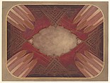 Design for a Ceiling, Auguste Herbst  French, Pen and brown ink, brush and crimson and rose wash, heightened with gold