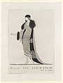 Madame Ida Rubenstein, Habillée par Worth, André-Edouard Marty  French, Pen and black ink, brush and gray and black wash