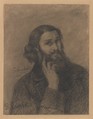 Self-Portrait, Gustave Courbet  French, Conté crayon