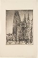 Cathedral, Rouen, John Marin American, Etching