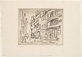 Old House, Rue Des Arpents, Rouen I, John Marin American, Etching; second state of two