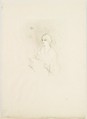 Léonie Yahne in her dressing room, in L'Age Difficile, Henri de Toulouse-Lautrec (French, Albi 1864–1901 Saint-André-du-Bois), Crayon and spatter lithograph with scraper printed in olive green on wove paper; only state