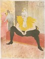 The Seated Clowness (Mademoiselle Cha-u-ka-o), from "Elles", Henri de Toulouse-Lautrec French, Crayon, brush and spatter lithograph with scraper printed in five colors on wove paper with watermark (G. Pellet / T. Lautrec); only state