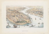 New-York (From the Southwest), K. Th. Westermann German, Hand-colored lithograph