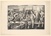 Shower-Bath, First State, George Bellows  American, Lithograph