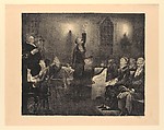 Prayer Meeting, Second Stone, George Bellows  American, Lithograph