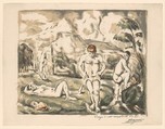 The Large Bathers (Les Baigneurs), Paul Cézanne (French, Aix-en-Provence 1839–1906 Aix-en-Provence), Color lithograph on wove paper; first state of two