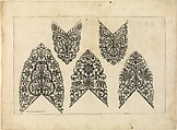 Vari disegni di merletti (page 9r), Bartolomeo Danieli (Italian, active Bologna and Siena 1610–1643), Etching