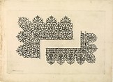 Vari disegni di merletti (page 9r), Bartolomeo Danieli (Italian, active Bologna and Siena 1610–1643), Etching