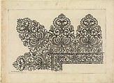 Vari disegni di merletti (page 9r), Bartolomeo Danieli (Italian, active Bologna and Siena 1610–1643), Etching