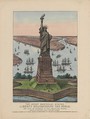 The Great Bartholdi Statue – Liberty Enlightening the World, Currier & Ives American, Hand-colored lithograph