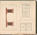 Designs for Furniture, Pierre Antoine Bellangé (French, Paris 1758–1827 Paris), Pen and black ink, graphite, and watercolor