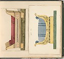 Designs for Furniture, Pierre Antoine Bellangé (French, Paris 1758–1827 Paris), Pen and black ink, graphite, and watercolor
