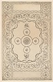 Design for a Ceiling, an Oblong with an Oval Center, Sir William Chambers  British, born Sweden, Pen and ink, brush and wash