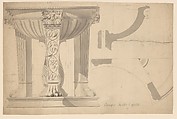 Capitoline, Antique Tripod, Sir William Chambers  British, born Sweden, Pen and ink, brush and gray wash