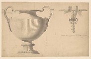 Antique Vase of Copper in the Capitol, Sir William Chambers  British, born Sweden, Pen and ink, brush and gray wash