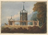 Design for a Gothic "Belle Vue", William Hurst Ashpitel British, Watercolor