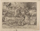 Anger (Ira) from The Seven Deadly Sins, Pieter van der Heyden (Netherlandish, ca. 1525–1569), Engraving