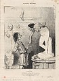 Pygmalion, from Histoire Ancienne, published in Le Charivari, December 28, 1842, Honoré Daumier (French, Marseilles 1808–1879 Valmondois), Lithograph; third state of three (Delteil)