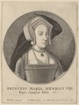 Princeps Maria Henrici VIII Regis Angliæ Filia, Wenceslaus Hollar (Bohemian, Prague 1607–1677 London), Etching; first state of four