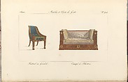 Collection de Meubles et Objets de Goût, vol. 2, Edited by Pierre de La Mésangère (French, Pontigné 1761–1831 Paris), Hand-colored engraving