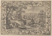 The Sending Out of the Apostles, Adriaen Collaert Netherlandish, Engraving; first state of two