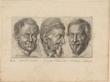 Three portraits possibly representing Camillo Graffico, Ercole Pedemonte and Antonio Carone, Ottavio Leoni (Il Padovano)  Italian, Etching