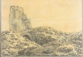 Smaller Italian sketchbook (containing 43 drawings on 44 leaves), Joseph Wright (Wright of Derby) (British, Derby 1734–1797 Derby), Graphite, pen and ink, brush and gray and yellow wash or watercolor
