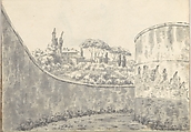 Smaller Italian sketchbook (containing 43 drawings on 44 leaves), Joseph Wright (Wright of Derby) (British, Derby 1734–1797 Derby), Graphite, pen and ink, brush and gray and yellow wash or watercolor