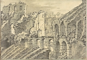 Smaller Italian sketchbook (containing 43 drawings on 44 leaves), Joseph Wright (Wright of Derby) (British, Derby 1734–1797 Derby), Graphite, pen and ink, brush and gray and yellow wash or watercolor