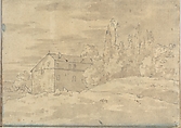 Smaller Italian sketchbook (containing 43 drawings on 44 leaves), Joseph Wright (Wright of Derby) (British, Derby 1734–1797 Derby), Graphite, pen and ink, brush and gray and yellow wash or watercolor