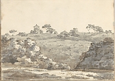 Smaller Italian sketchbook (containing 43 drawings on 44 leaves), Joseph Wright (Wright of Derby) (British, Derby 1734–1797 Derby), Graphite, pen and ink, brush and gray and yellow wash or watercolor