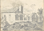 Smaller Italian sketchbook (containing 43 drawings on 44 leaves), Joseph Wright (Wright of Derby) (British, Derby 1734–1797 Derby), Graphite, pen and ink, brush and gray and yellow wash or watercolor